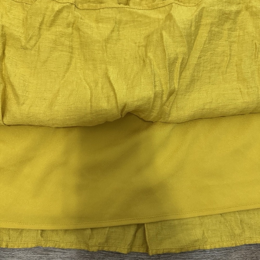 JOIE Chayton Midi Tiered‎ Dress Yellow Sundress In Sulphur Mustard Women's 10 - Picture 6 of 10